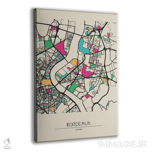 تابلو نقشه بوردو، فرانسه اثر آیشه دنیز آکِرمان - نمای پرسپکتیو محصول