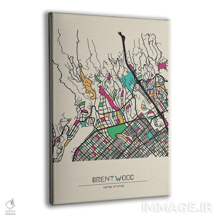 تابلو نقشه برنتوود، لس آنجلس اثر آیشه دنیز آکِرمان - نمای پرسپکتیو محصول