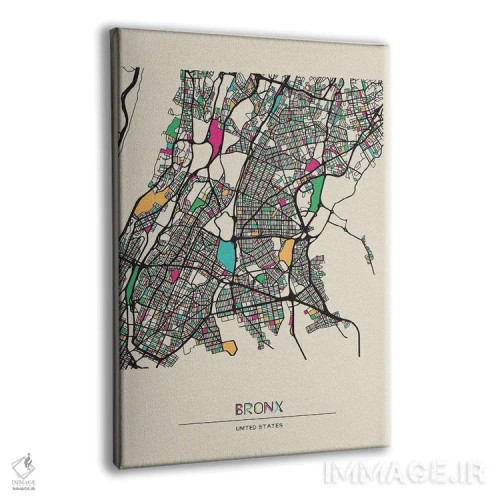 تابلو نقشه برانکس، نیویورک اثر آیشه دنیز آکِرمان - نمای پرسپکتیو محصول