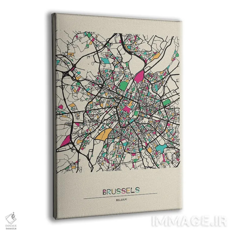 تابلو نقشه بروکسل، بلژیک اثر آیشه دنیز آکِرمان - نمای پرسپکتیو محصول