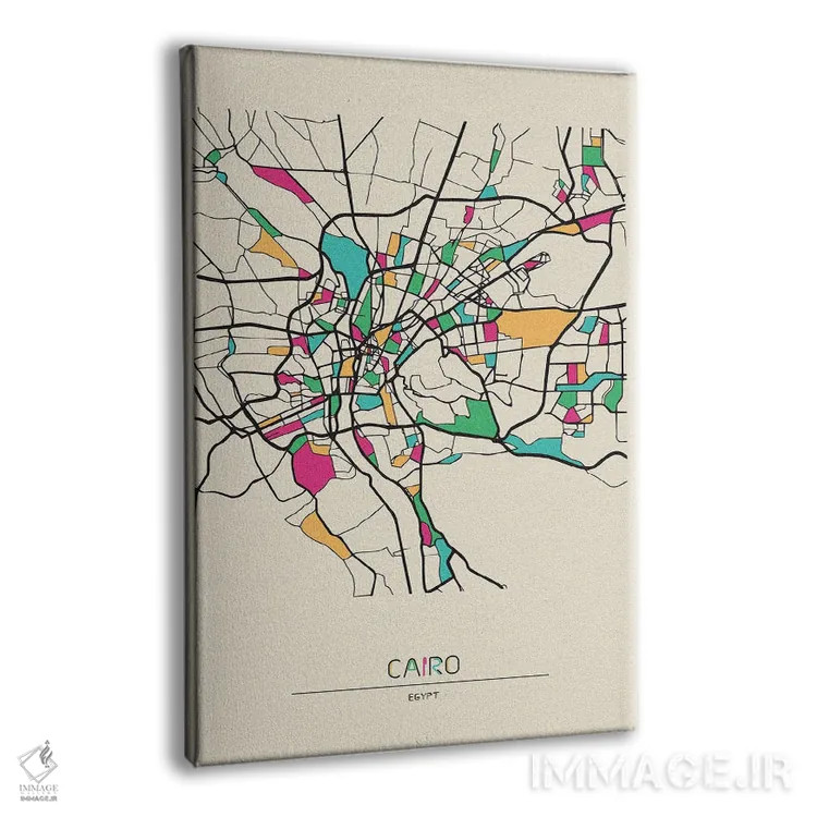 تابلو نقشه قاهره، مصر اثر آیشه دنیز آکِرمان - نمای پرسپکتیو محصول