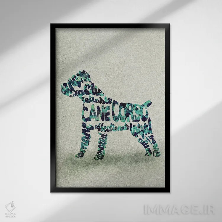 تابلو کانه کورسو (نژاد سگ) اثر آیشه دنیز آکِرمان - نمای قابدار مشکی