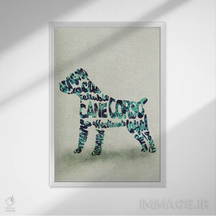 تابلو کانه کورسو (نژاد سگ) اثر آیشه دنیز آکِرمان - نمای قابدار سفید