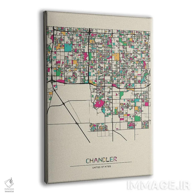 تابلو نقشه چندلر، آریزونا اثر آیشه دنیز آکِرمان - نمای پرسپکتیو محصول