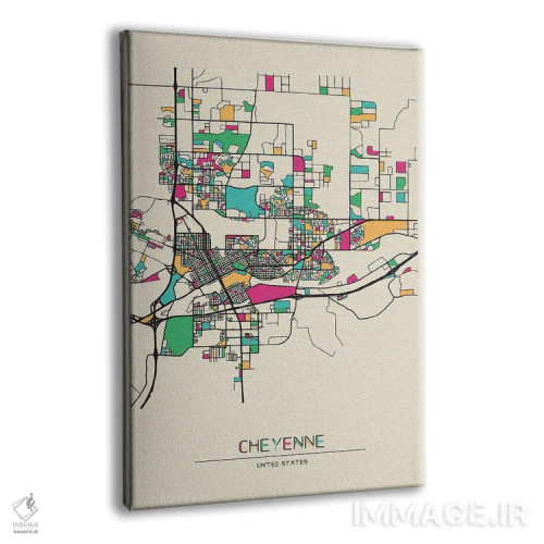 تابلو نقشه شاین، وایومینگ اثر آیشه دنیز آکِرمان - نمای پرسپکتیو محصول