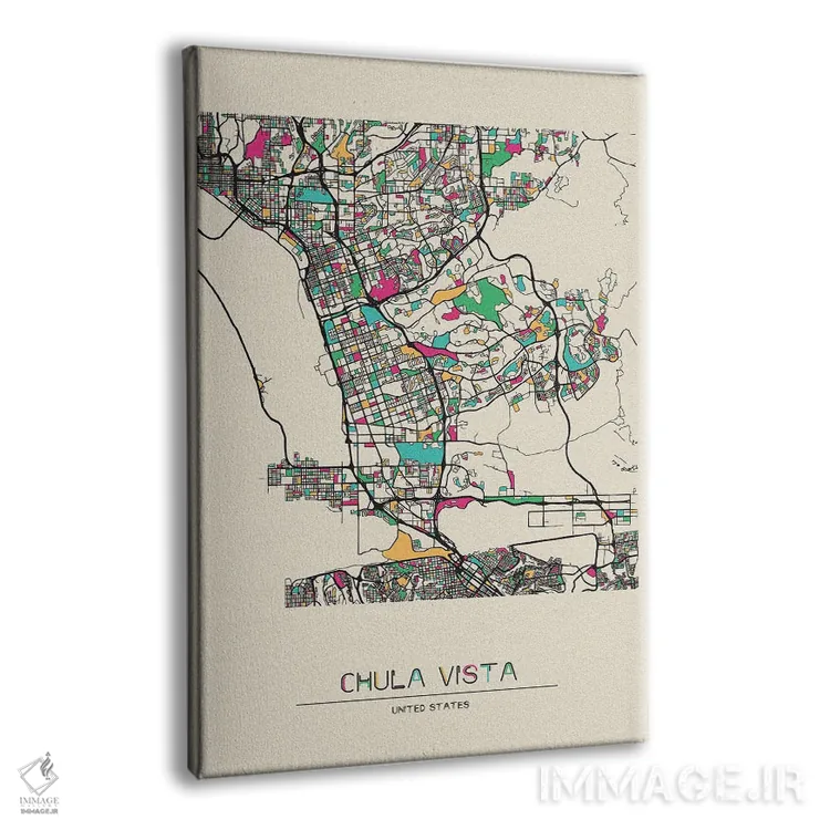 تابلو نقشه چولا ویستا، کالیفرنیا اثر آیشه دنیز آکِرمان - نمای پرسپکتیو محصول