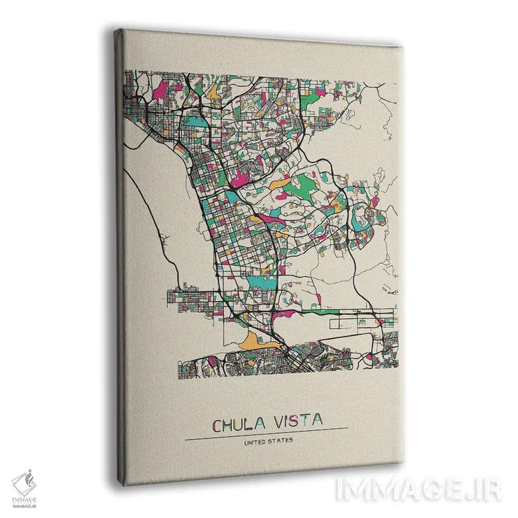 تابلو نقشه چولا ویستا، کالیفرنیا اثر آیشه دنیز آکِرمان - نمای پرسپکتیو محصول