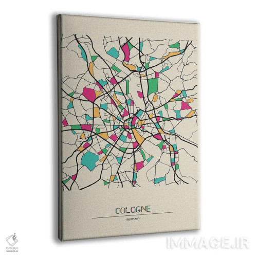 تابلو نقشه کلن، آلمان اثر آیشه دنیز آکِرمان - نمای پرسپکتیو محصول