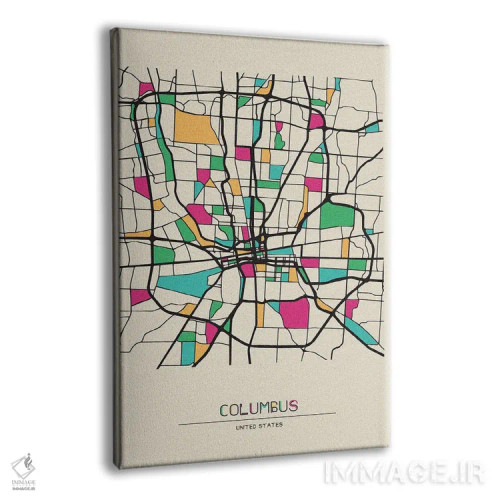 تابلو نقشه کلمبوس، اوهایو اثر آیشه دنیز آکِرمان - نمای پرسپکتیو محصول