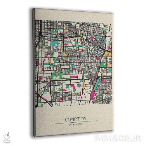 تابلو نقشه کامپتون، کالیفرنیا اثر آیشه دنیز آکِرمان - نمای پرسپکتیو محصول
