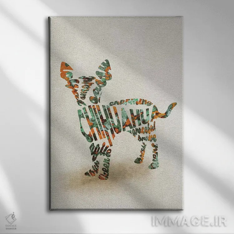 تابلو چیهواوا (نژاد سگ کوچک) اثر آیشه دنیز آکِرمان - نمای روبهرو روی دیوار