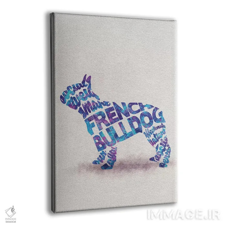 تابلو بولداگ فرانسوی (نژاد سگ) اثر آیشه دنیز آکِرمان - نمای پرسپکتیو محصول