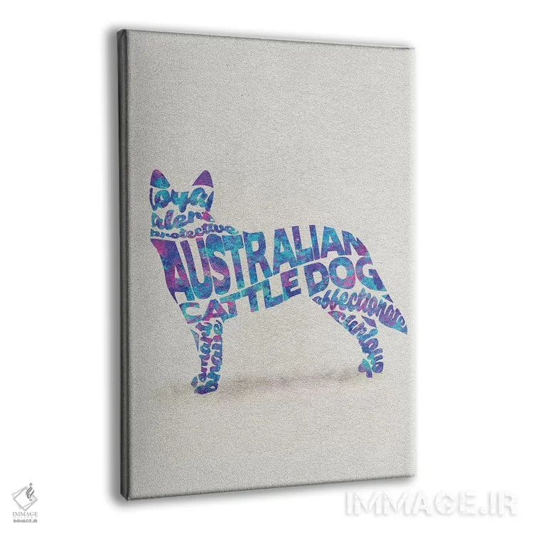تابلو سگ گاوچران استرالیایی اثر آیشه دنیز آکِرمان - نمای پرسپکتیو محصول