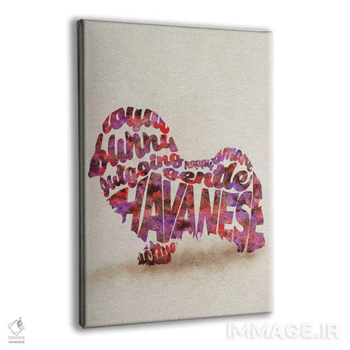 تابلو سگ هاوانیز اثر آیشه دنیز آکِرمان - نمای پرسپکتیو محصول
