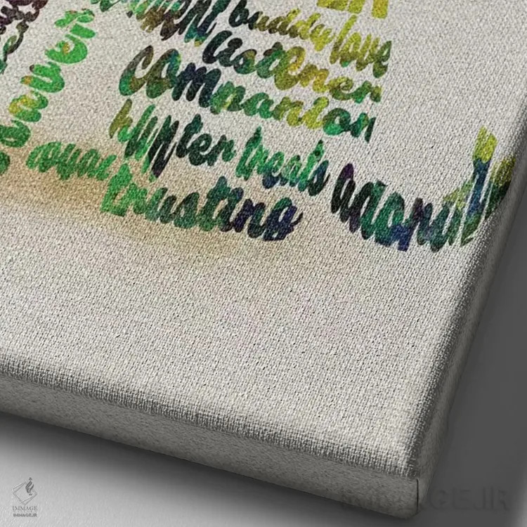 تابلو لبرادور رتریور (نژاد سگ) اثر آیشه دنیز آکِرمان - نمای نزدیک بافت بوم