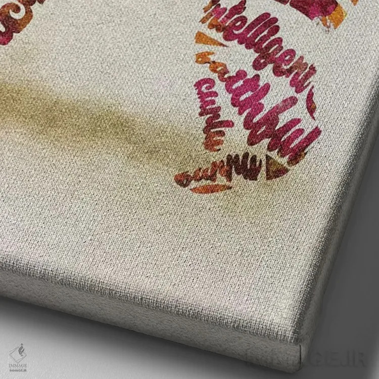 تابلو پودل (نژاد سگ) اثر آیشه دنیز آکِرمان - نمای نزدیک بافت بوم