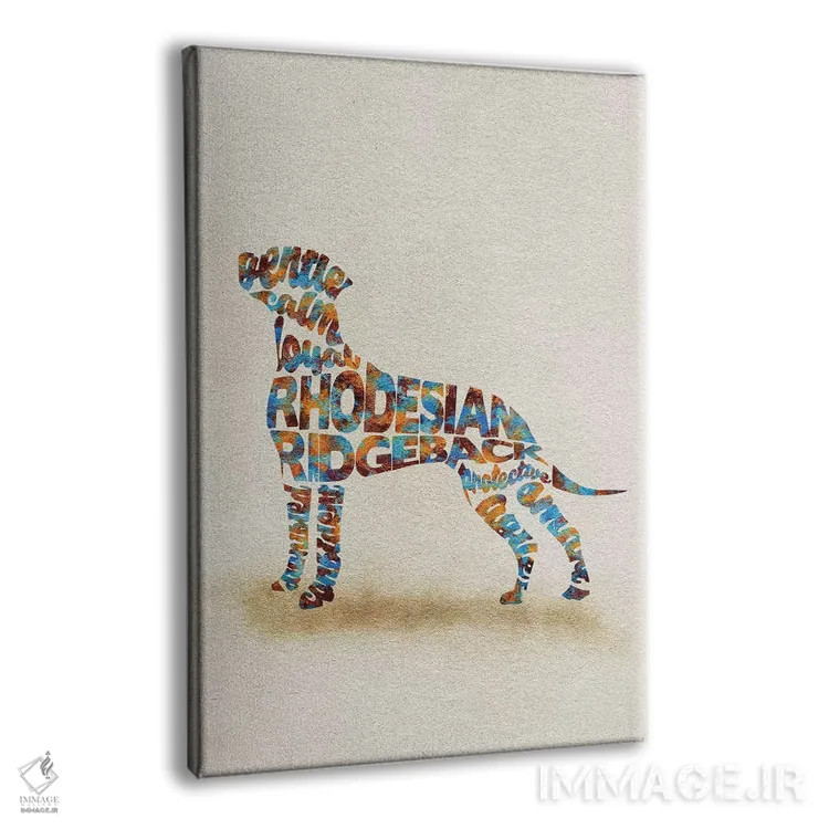 تابلو رودزین ریجبک (نوعی نژاد سگ شکاری آفریقایی) اثر آیشه دنیز آکِرمان - نمای پرسپکتیو محصول