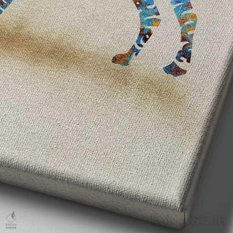 تابلو رودزین ریجبک (نوعی نژاد سگ شکاری آفریقایی) اثر آیشه دنیز آکِرمان - نمای نزدیک بافت بوم