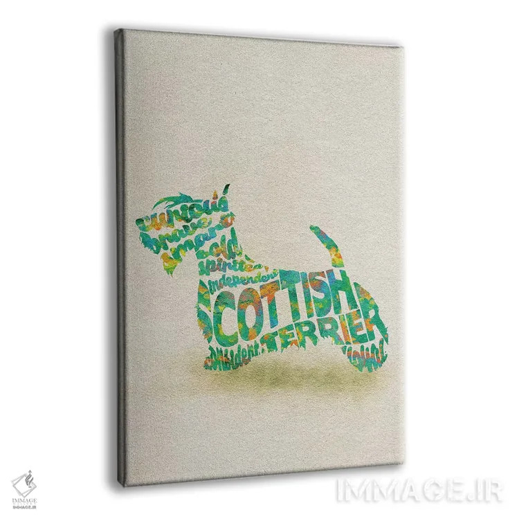 تابلو تِریِر اسکاتلندی (نژاد سگ) اثر آیشه دنیز آکِرمان - نمای پرسپکتیو محصول