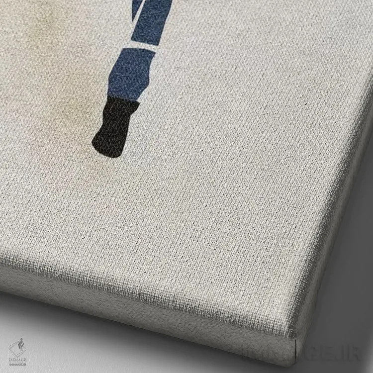 تابلو بروس اسپرینگستین (خواننده آمریکایی) اثر آیشه دنیز آکِرمان - نمای نزدیک بافت بوم