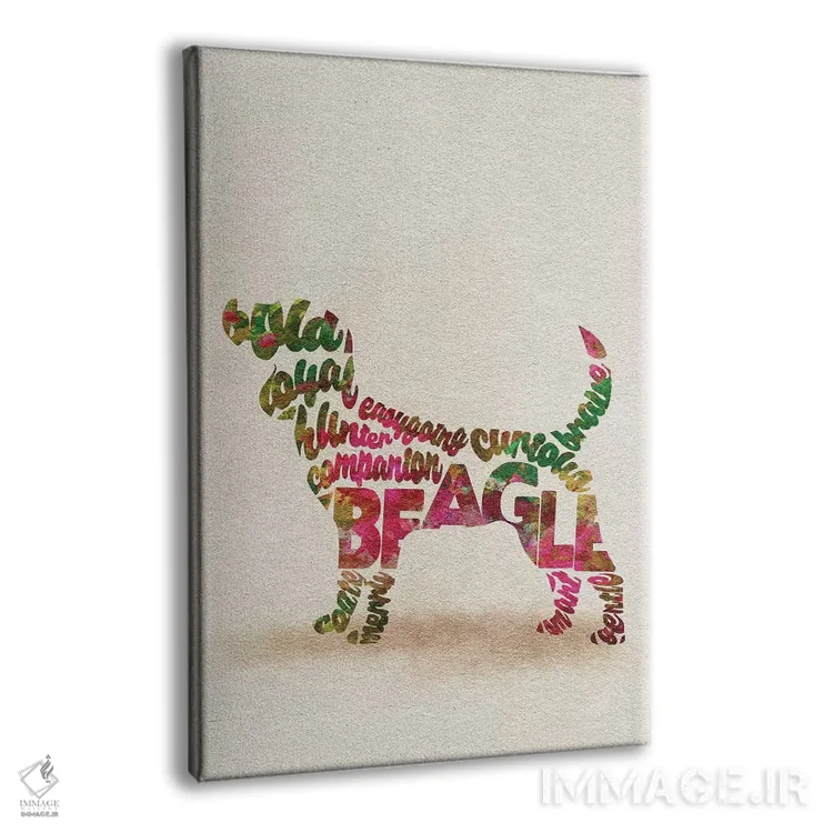 تابلو سگ بیگل (نژاد سگ) اثر آیشه دنیز آکِرمان - نمای پرسپکتیو محصول