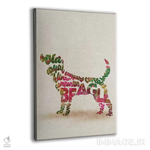 تابلو سگ بیگل (نژاد سگ) اثر آیشه دنیز آکِرمان - نمای پرسپکتیو محصول