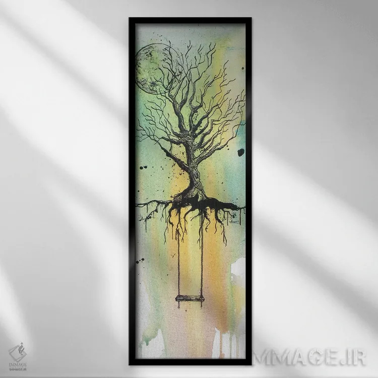 تابلو لبهٔ جوانی ۲ اثر آدام مایکلز - نمای قابدار مشکی