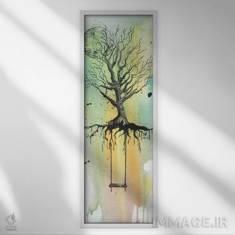 تابلو لبهٔ جوانی ۲ اثر آدام مایکلز - نمای قابدار سفید