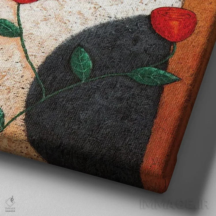 تابلو حلقهٔ دوستان اثر پیتر آدرلی - نمای نزدیک بافت بوم