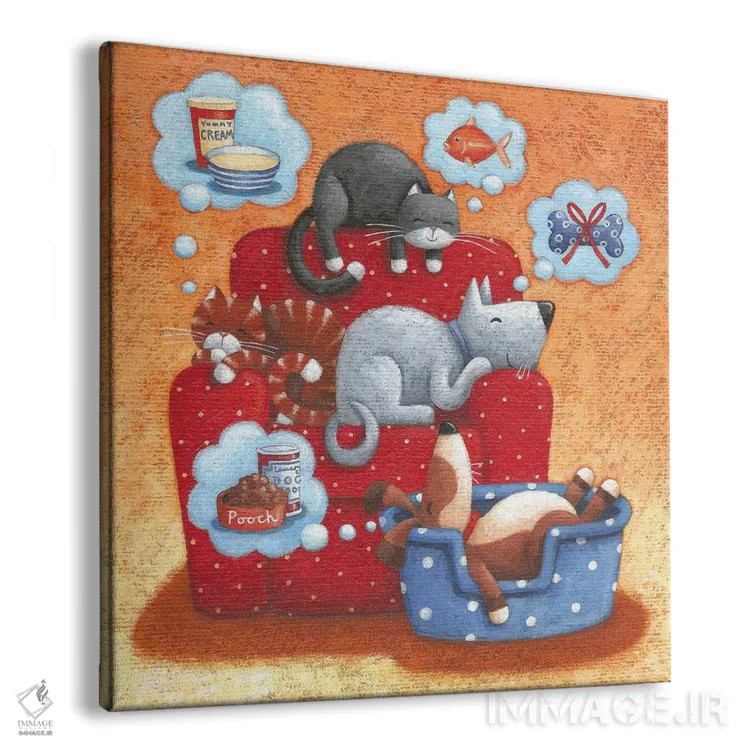 تابلو خسته مثل سگ اثر پیتر آدرلی - نمای پرسپکتیو محصول