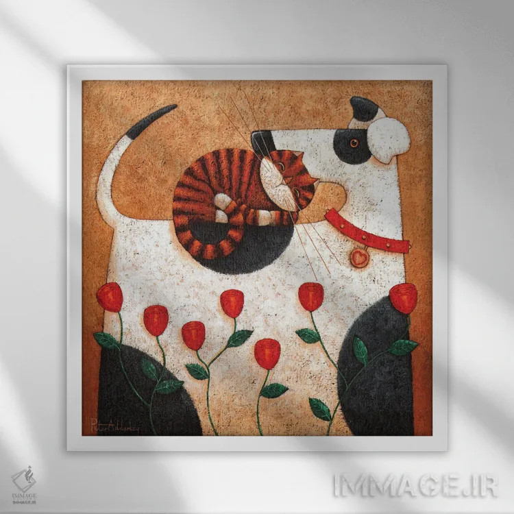 تابلو حلقهٔ دوستان اثر پیتر آدرلی - نمای قابدار سفید