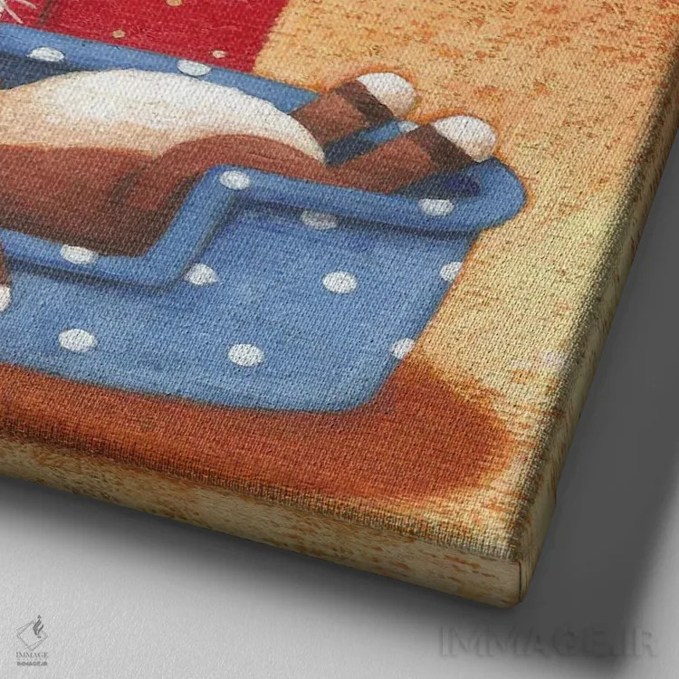 تابلو خسته مثل سگ اثر پیتر آدرلی - نمای نزدیک بافت بوم