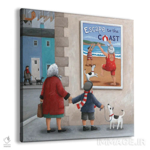 تابلو فرار به ساحل ۲ اثر پیتر آدرلی - نمای پرسپکتیو محصول