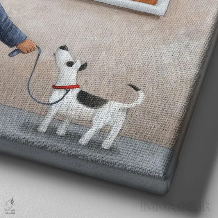 تابلو فرار به ساحل ۲ اثر پیتر آدرلی - نمای نزدیک بافت بوم