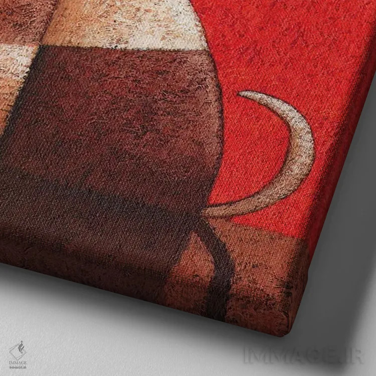 تابلو قلب خانواده اثر پیتر آدرلی - نمای نزدیک بافت بوم