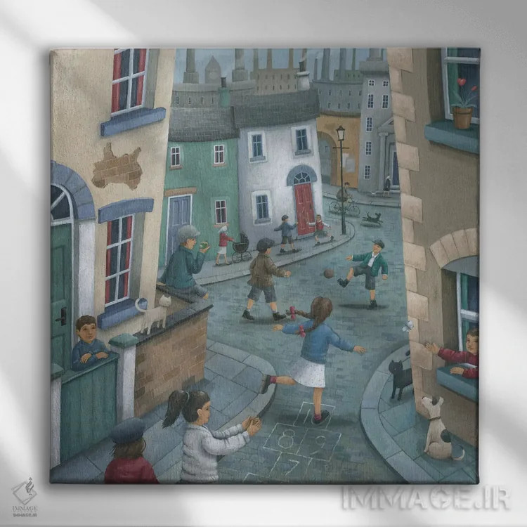 تابلو لیلی در سراشیبی اثر پیتر آدرلی - نمای روبهرو روی دیوار