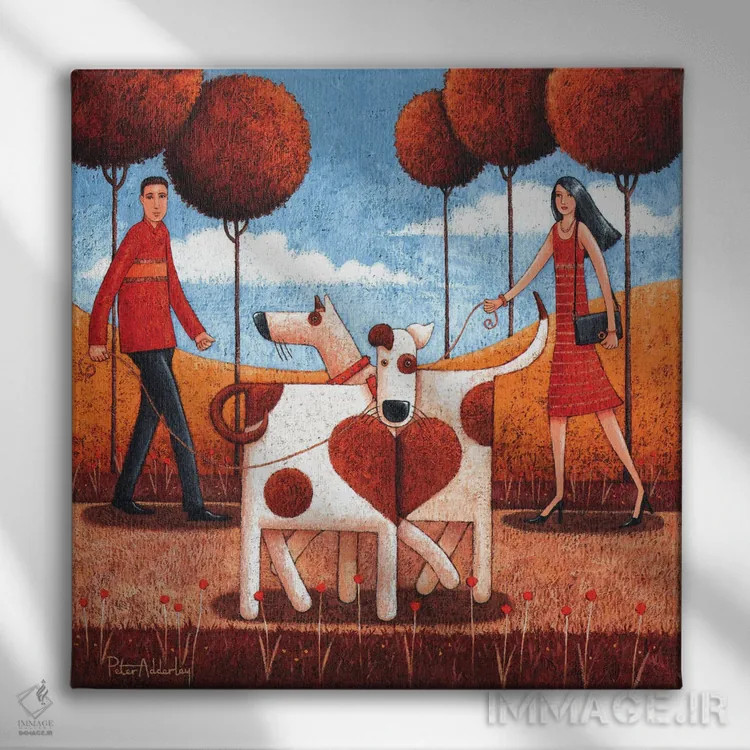 تابلو حتماً عشق است اثر پیتر آدرلی - نمای روبهرو روی دیوار