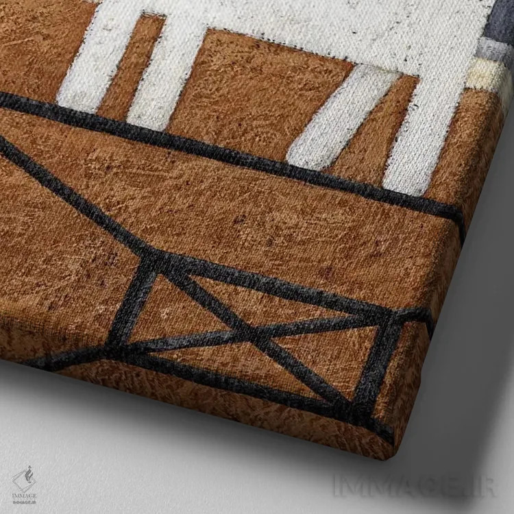 تابلو در پیادهروی ساحلی اثر پیتر آدرلی - نمای نزدیک بافت بوم