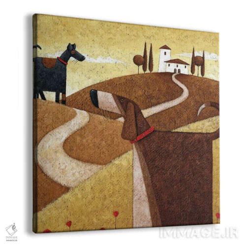 تابلو جاده به توسک (احتمالاً توسکانی ایتالیا) اثر پیتر آدرلی - نمای پرسپکتیو محصول