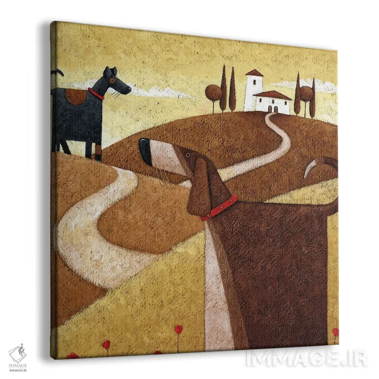 تابلو جاده به توسک (احتمالاً توسکانی ایتالیا) اثر پیتر آدرلی - نمای پرسپکتیو محصول