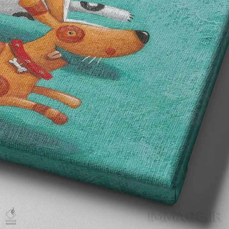 تابلو مهمانی اثر پیتر آدرلی - نمای نزدیک بافت بوم