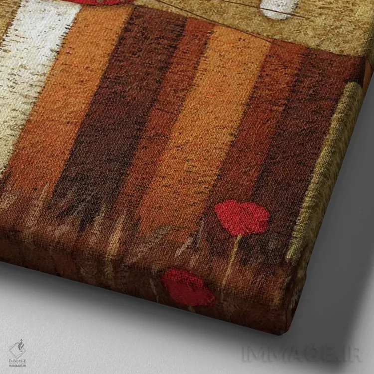 تابلو مزرعه شقایق اثر پیتر آدرلی - نمای نزدیک بافت بوم