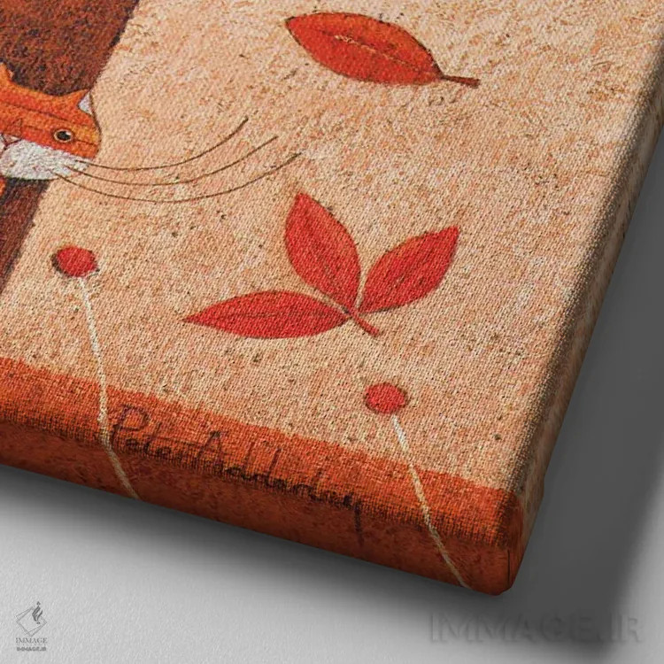 تابلو پناه از توفان اثر پیتر آدرلی - نمای نزدیک بافت بوم