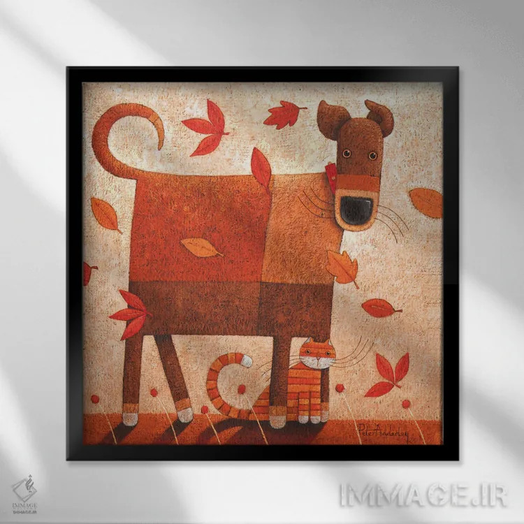 تابلو پناه از توفان اثر پیتر آدرلی - نمای قابدار مشکی