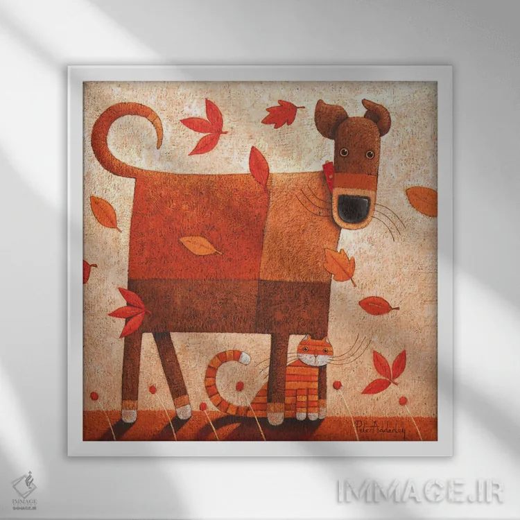 تابلو پناه از توفان اثر پیتر آدرلی - نمای قابدار سفید