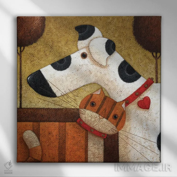 تابلو کسی که مراقب باشد اثر پیتر آدرلی - نمای روبهرو روی دیوار