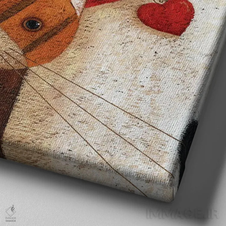 تابلو کسی که مراقب باشد اثر پیتر آدرلی - نمای نزدیک بافت بوم