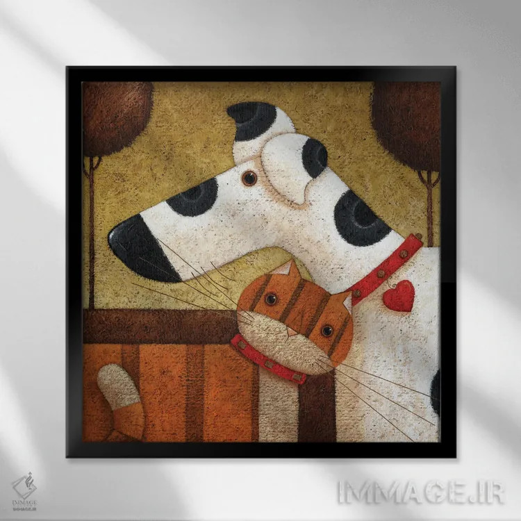 تابلو کسی که مراقب باشد اثر پیتر آدرلی - نمای قابدار مشکی