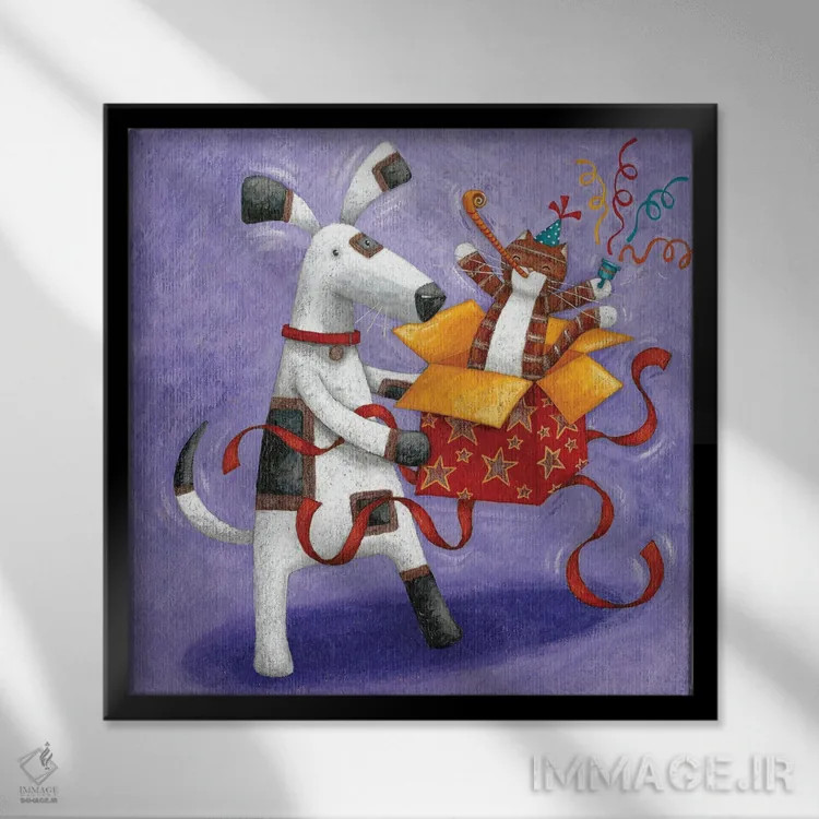 تابلو شگفتی اثر پیتر آدرلی - نمای قابدار مشکی