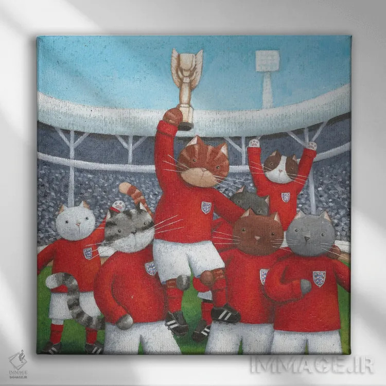 تابلو قهرمانان اثر پیتر آدرلی - نمای روبهرو روی دیوار